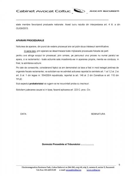 actiune restituire timbru de mediu