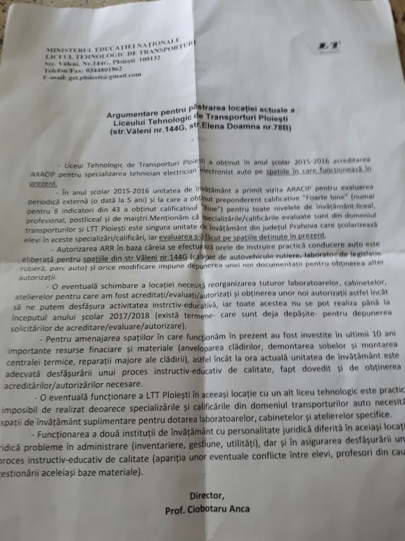 nota liceu transporturi