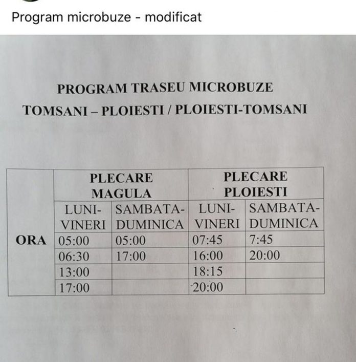program circulatie microbuze prahova