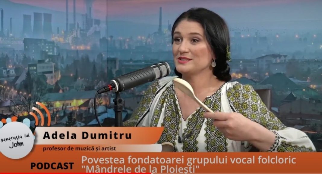 Adela Dumitru, interviu, podcast, muzică, instrumente neconvenționale, Crăciun, Mândrele de la Ploiești, urare pentru elevi, colinde