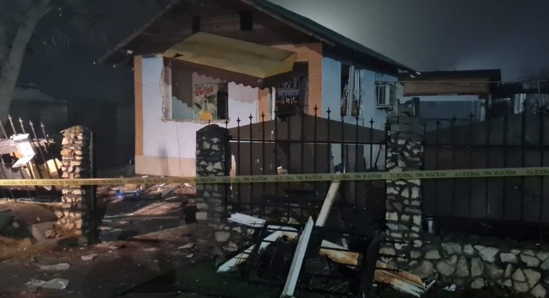 magazinul din Tomșani, explozie, exterior