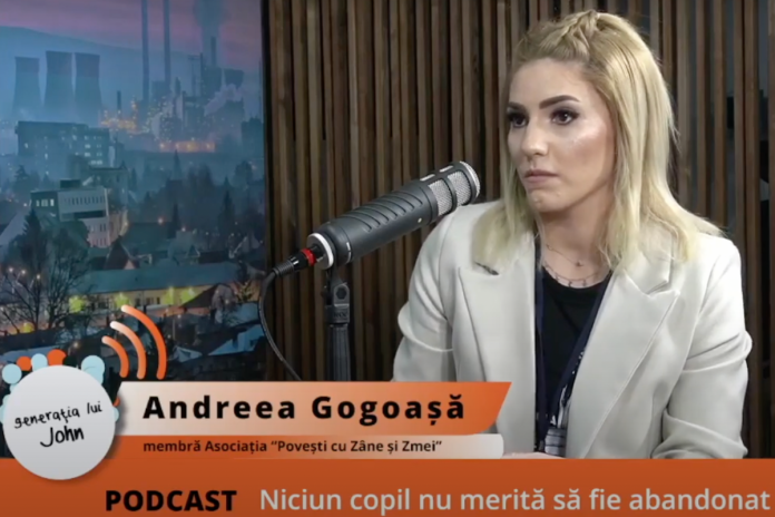 Andreea Gogoașă, podcast, generația lui John, interviu, asociație, Povești cu Zâne și cu Zmei, copiii, familii monoparentale, familii nevoiașe