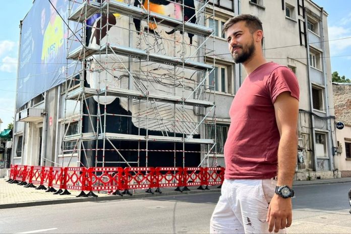 Bogdan Cazacincu, interviu, schelă, lucrare abstractă, personaje reprezentative, Artown Festival, cover