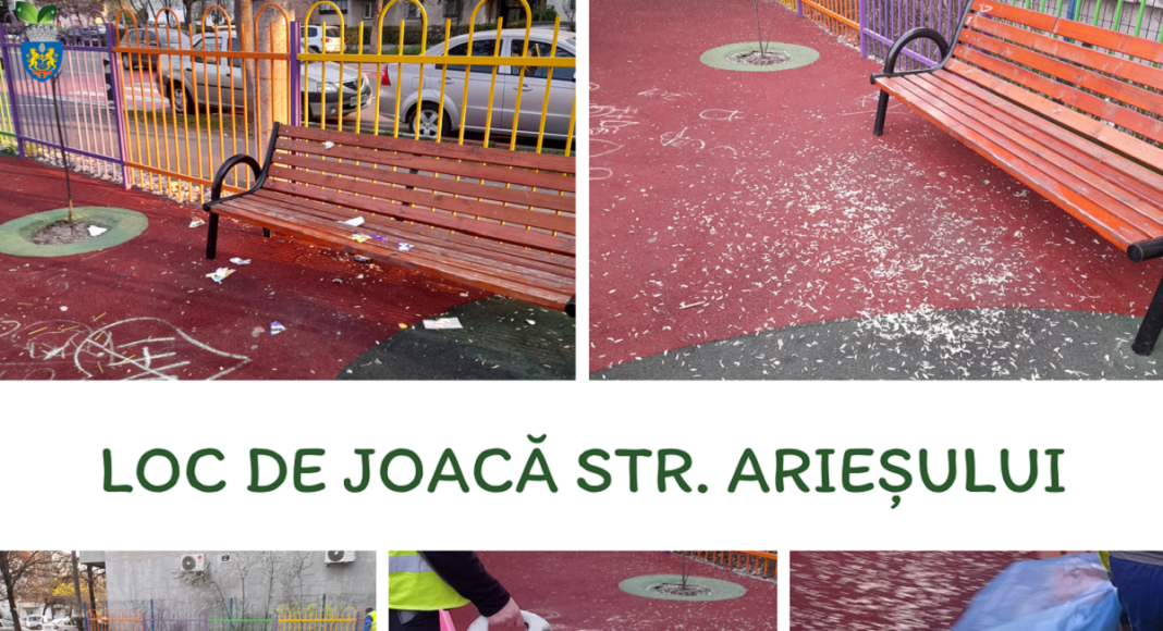 mizerie loc de joaca strada Ariesului