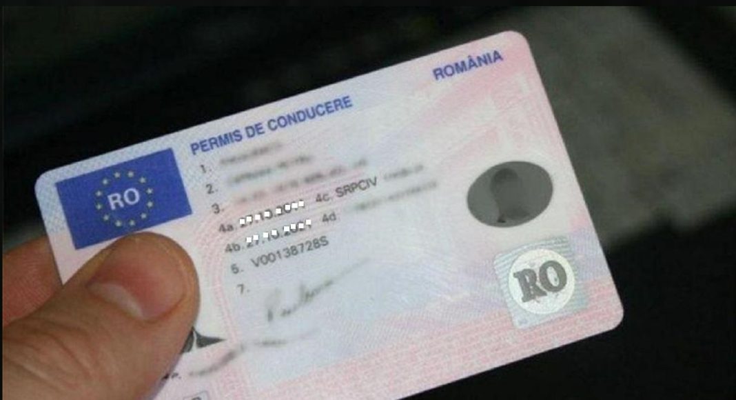 model permis auto romania