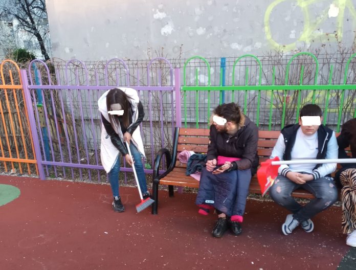 tineri curatenie coji seminte parc ploiesti