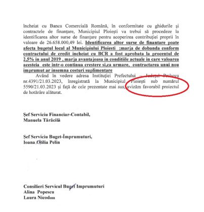 aviz favorabil consiliul local ploiesti