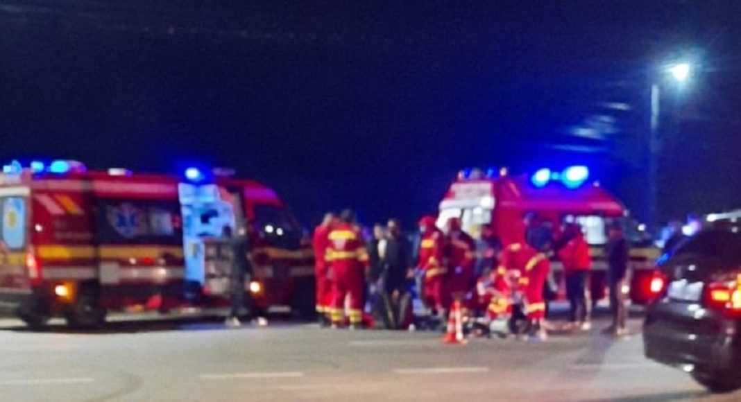 imagine de la accidentul care a avut loc la Romanesti
