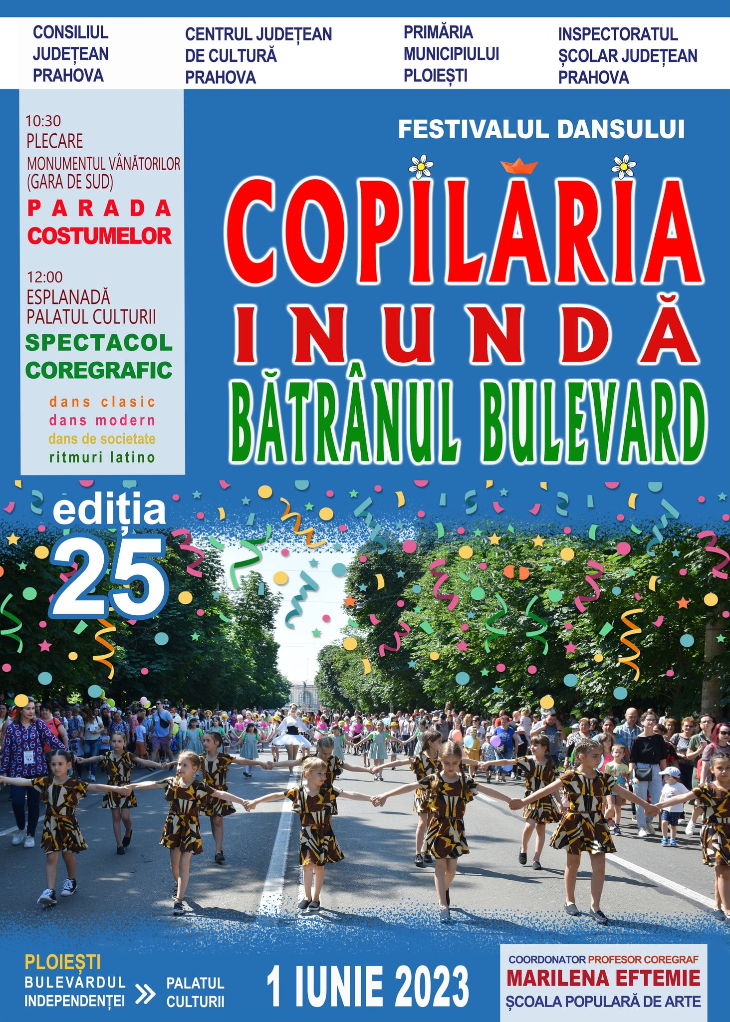 afis Copilaria inunda batranul bulevard Ploiesti