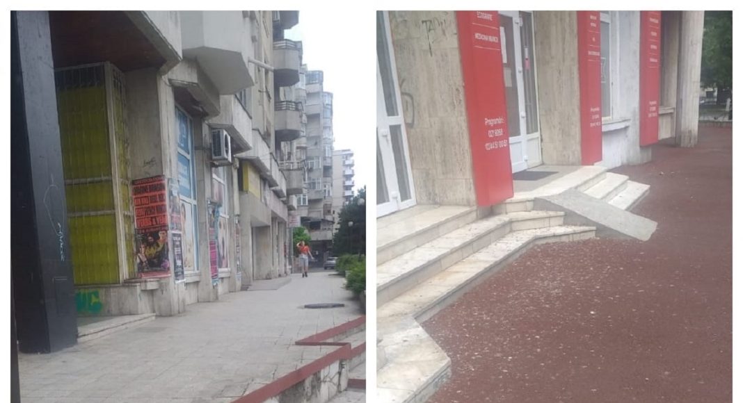 Amenajare cu tartan în centrul Ploieștiului