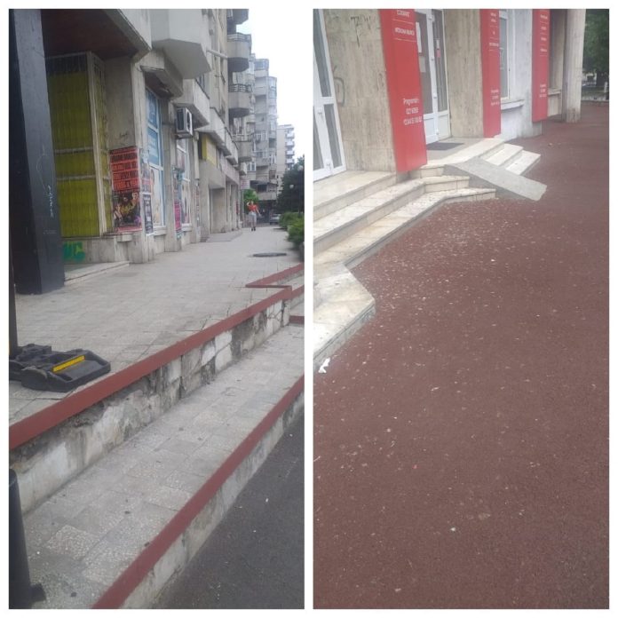 Amenajare cu tartan în centrul Ploieștiului