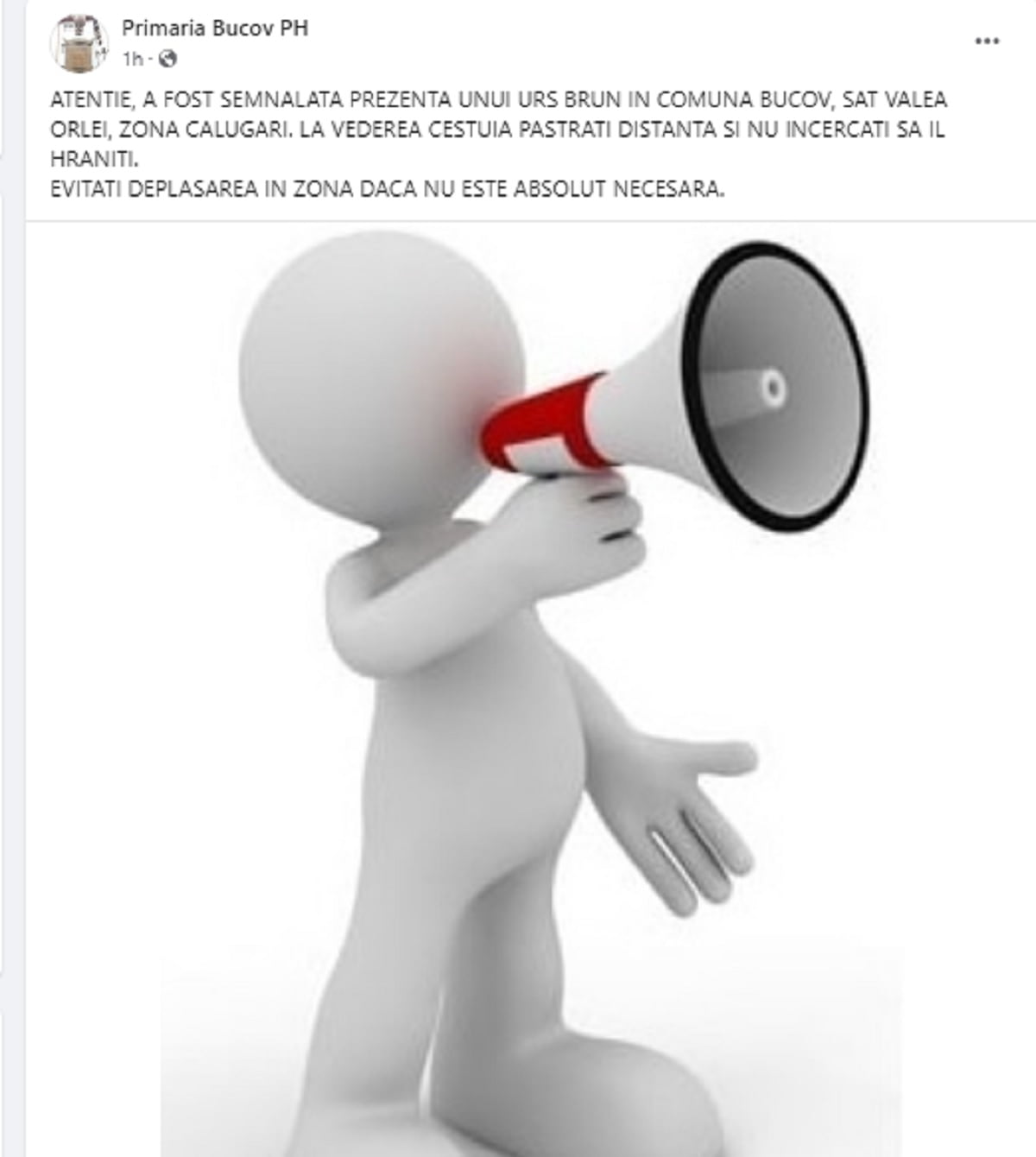 anunt primaria Bucov 