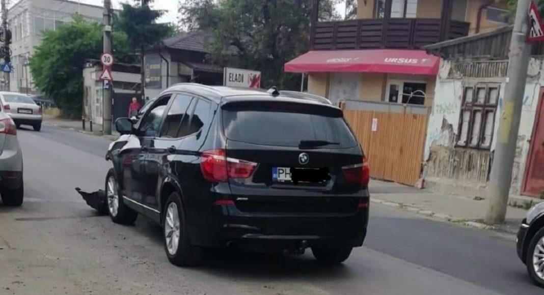 BMW avariat Ploiești - str. Cantacuzino