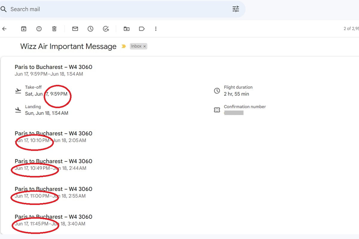 mail intarzieri wizz air