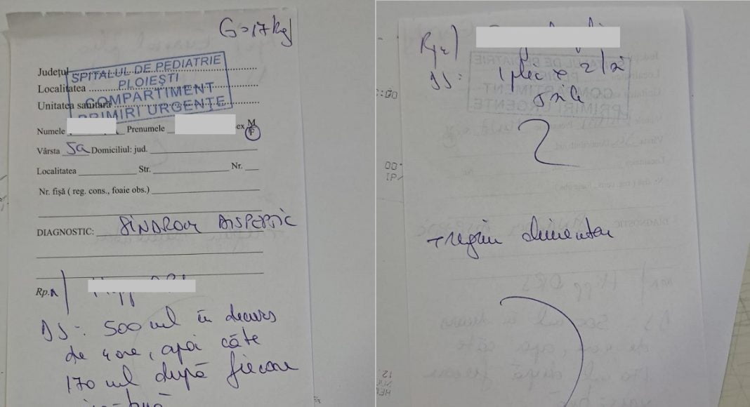 reteta spital pediatrie ploiesti