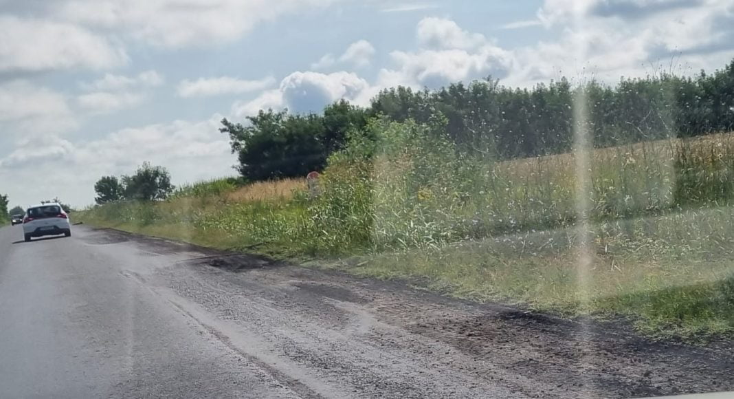 DN1B - carosabil distrus după mai puțin de o lună de la asfaltare