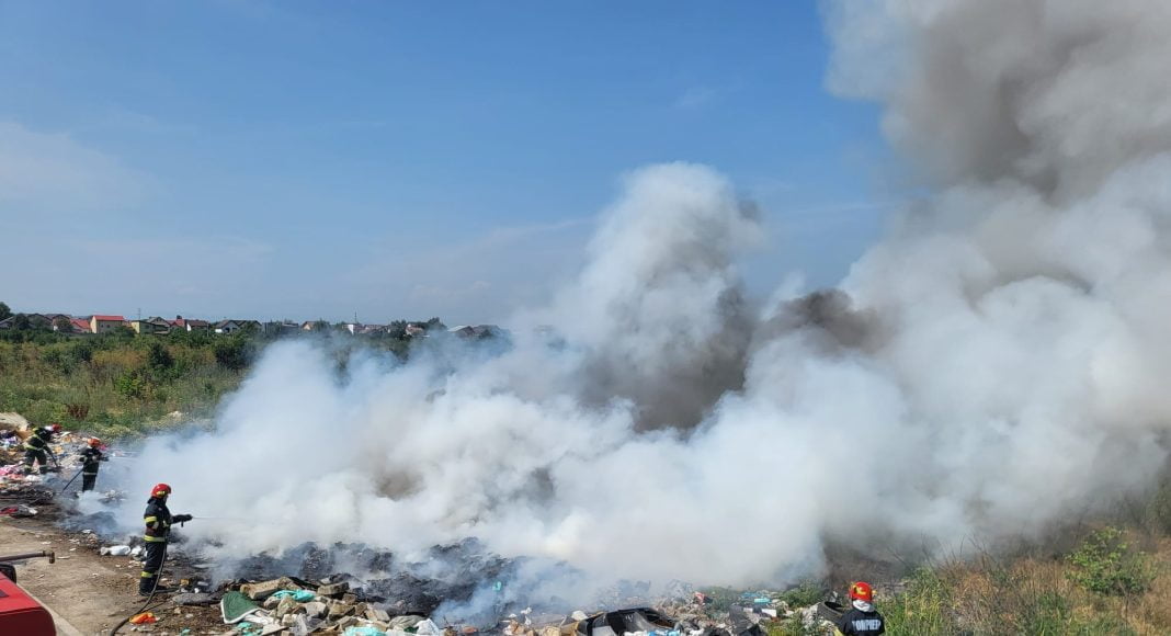 incendiu gunoi bereasca ploiesti