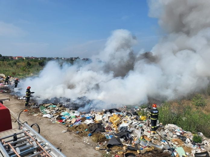incendiu gunoi bereasca ploiesti