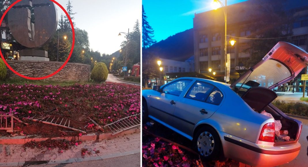 accident giratoriu sinaia