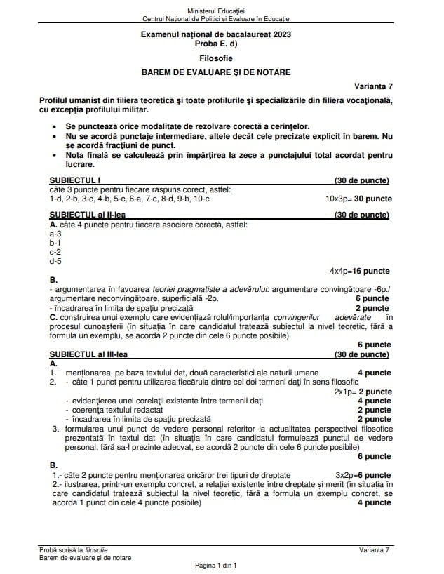 barem filosofie
