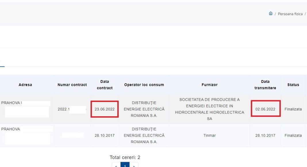 dovada contract hidroelectrica site posf