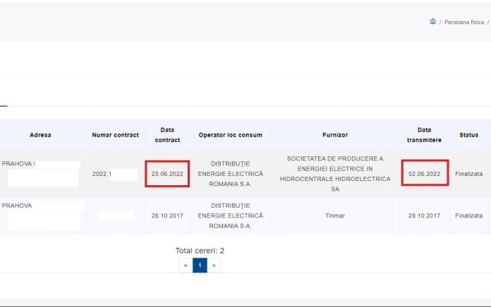 dovada contract hidroelectrica site posf