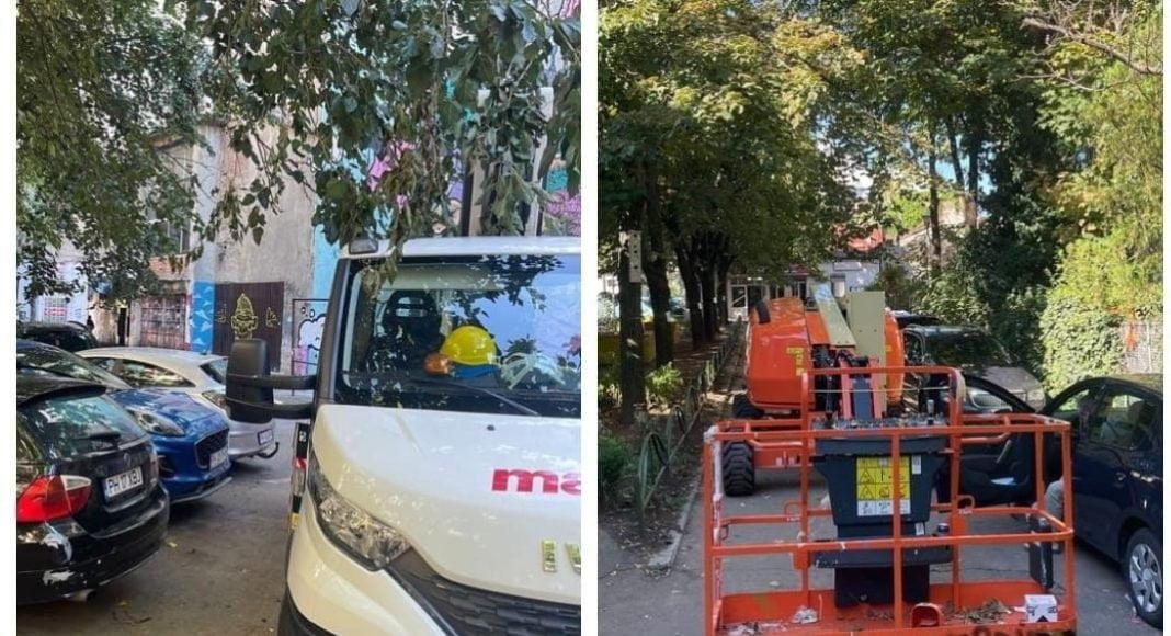 Parcare blocată cu utilajele unui festival de artă- Ploiești