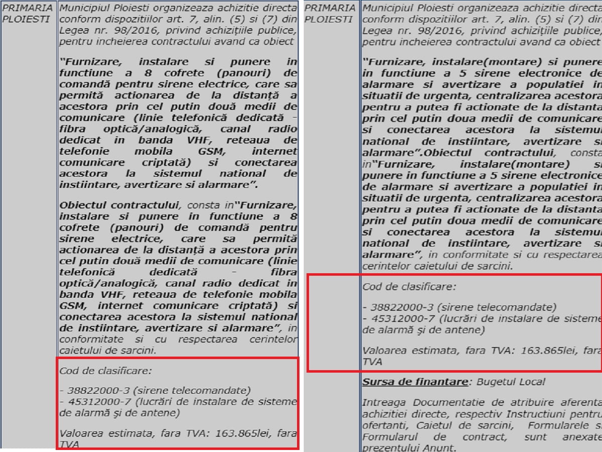 sirene si panouri control