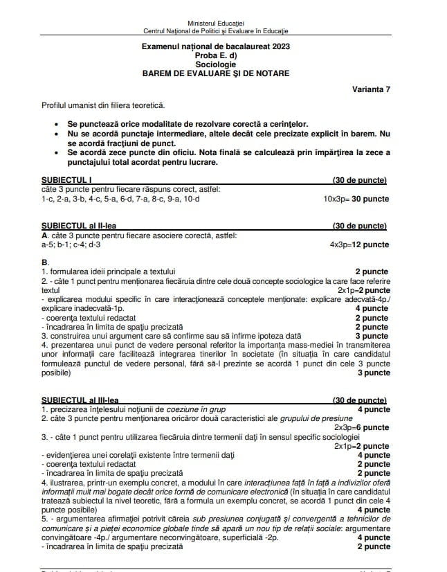 barem sociologie