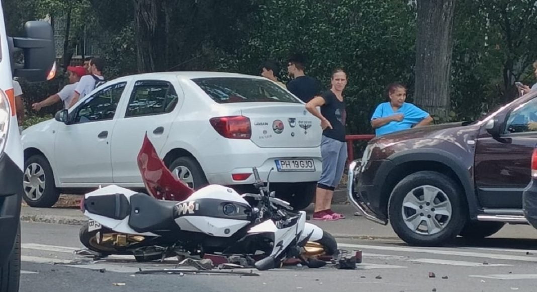 motociclu avariat