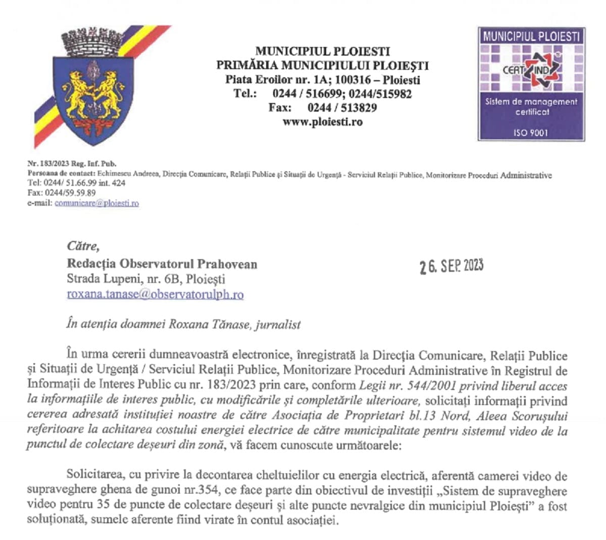 asociație de proprietari Ploiești