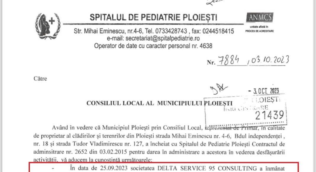 Risc seismic la Spitalul de Pediatrie Ploiești
