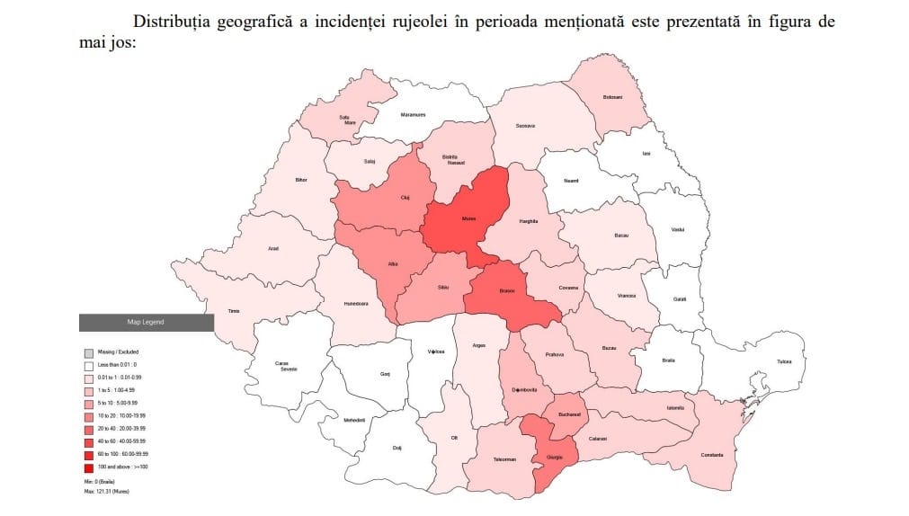 harta cazuri rujeola
