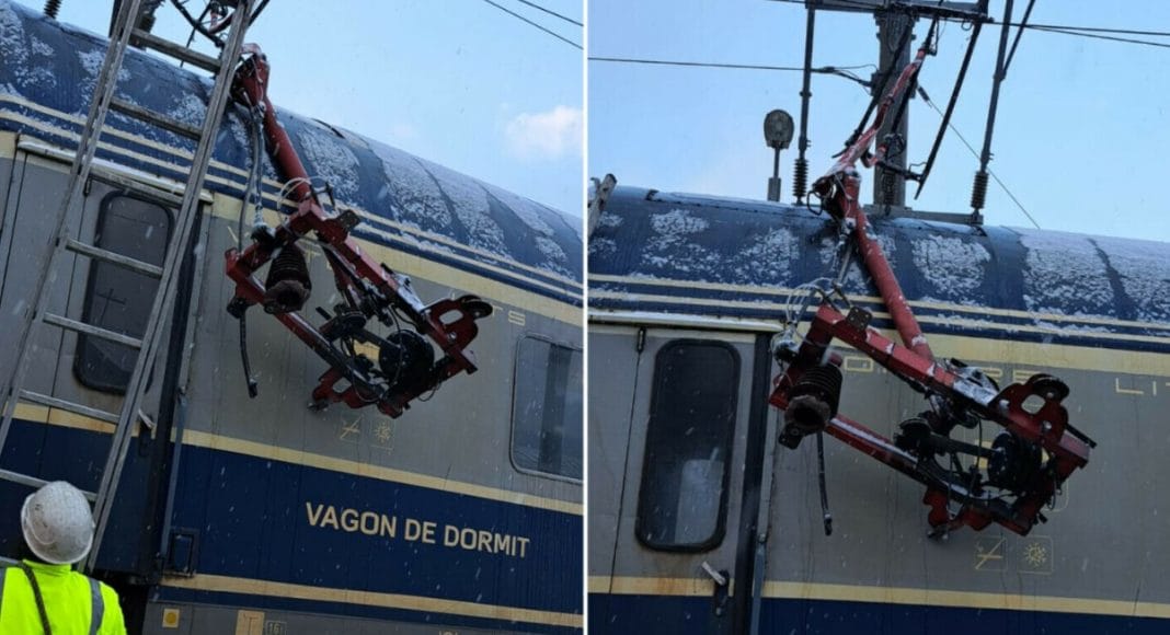 pantograf tren rupt azuga