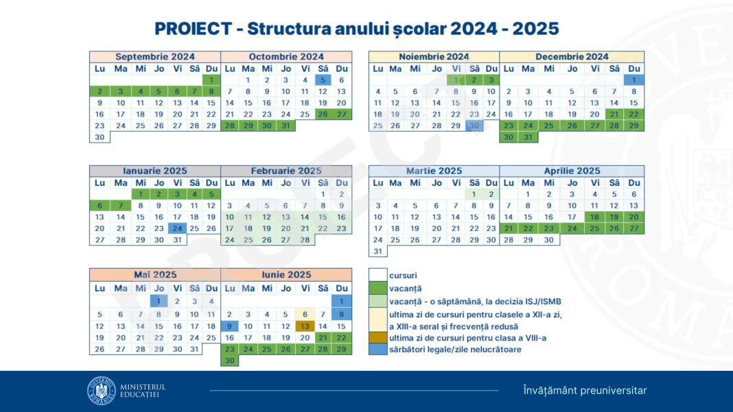 Calendarul anului școlar 20242025. Când încep și se termină cursurile