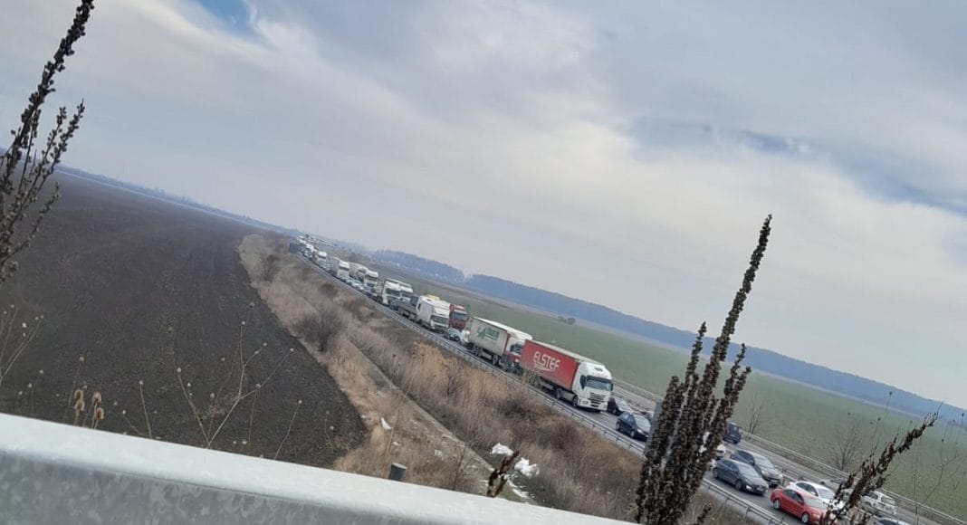 Blocaj pe A3, în apropiere de Ploiești