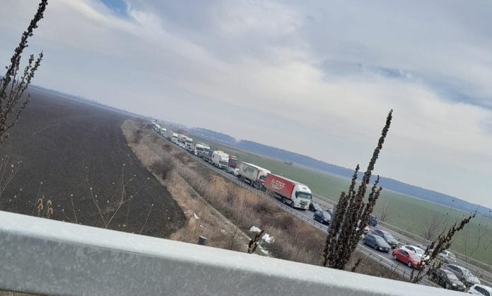 Blocaj pe A3, în apropiere de Ploiești