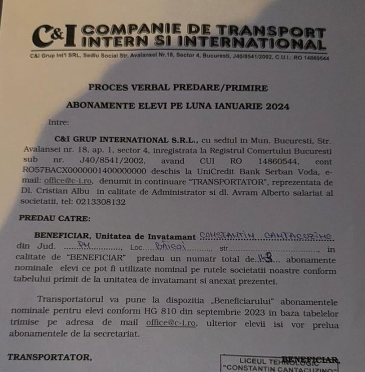 proces verbal abonamente