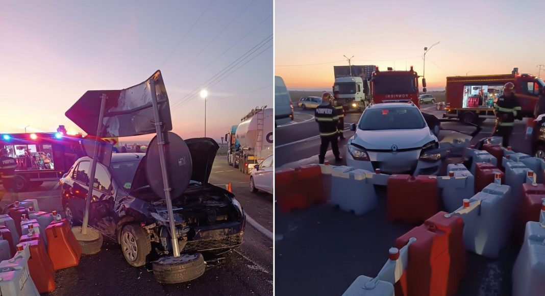 accident dn1 giratoriu mrs