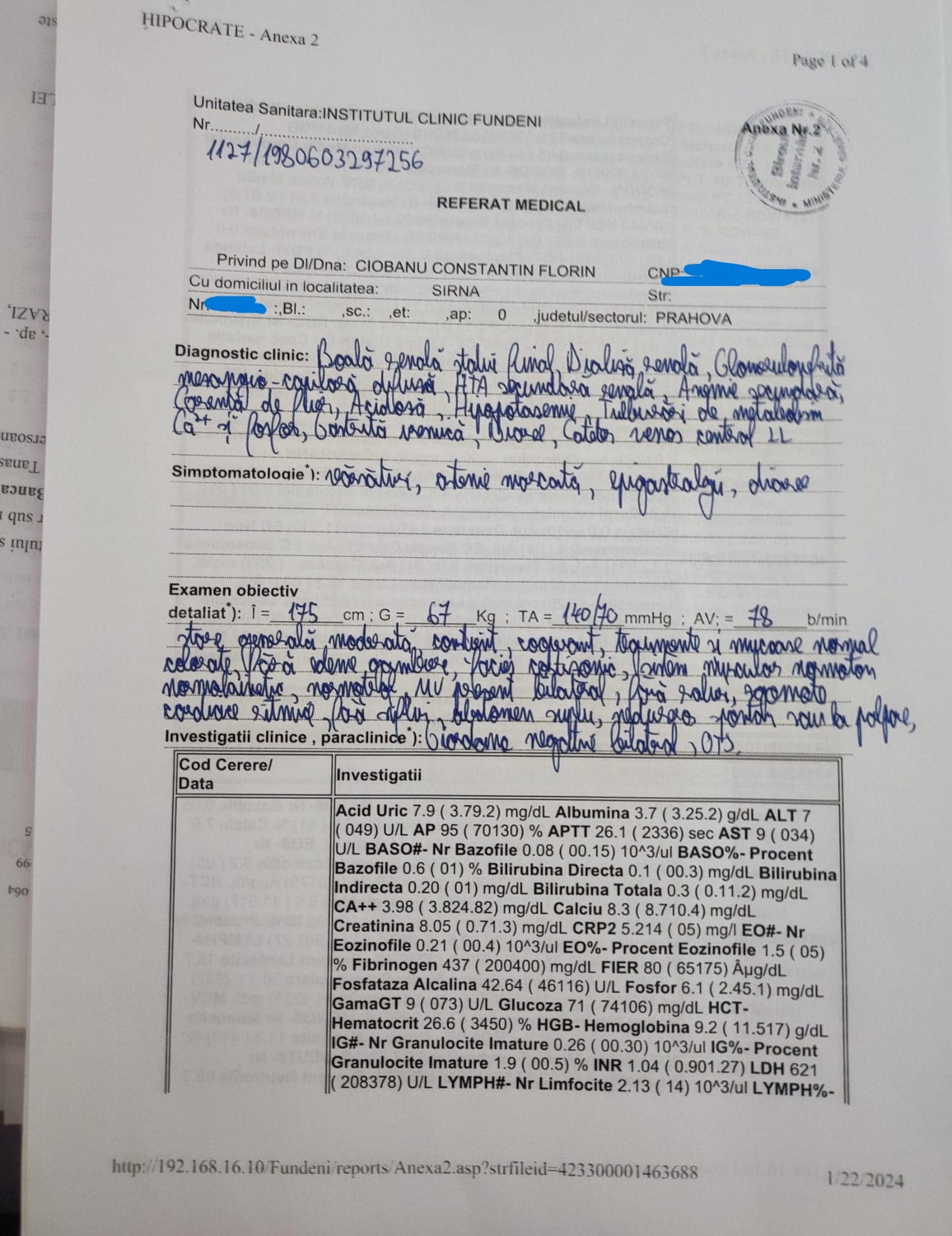 fisa medicala