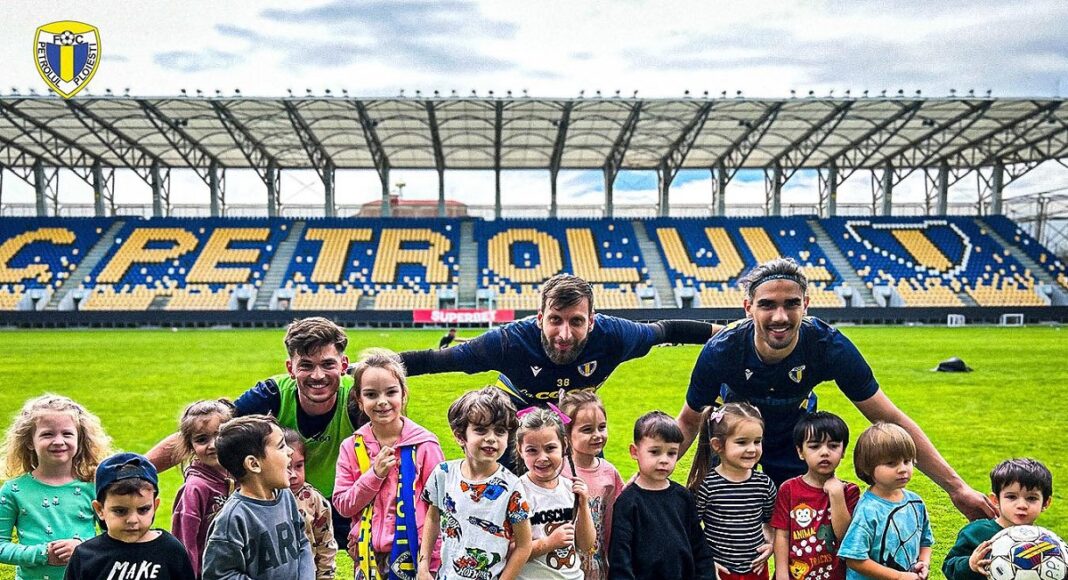 Preșcolari în vizită la stadionul Ilie Oană