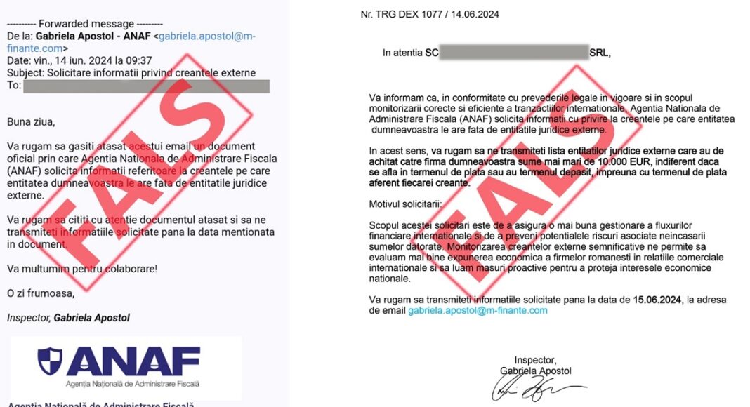 mesaje false anaf
