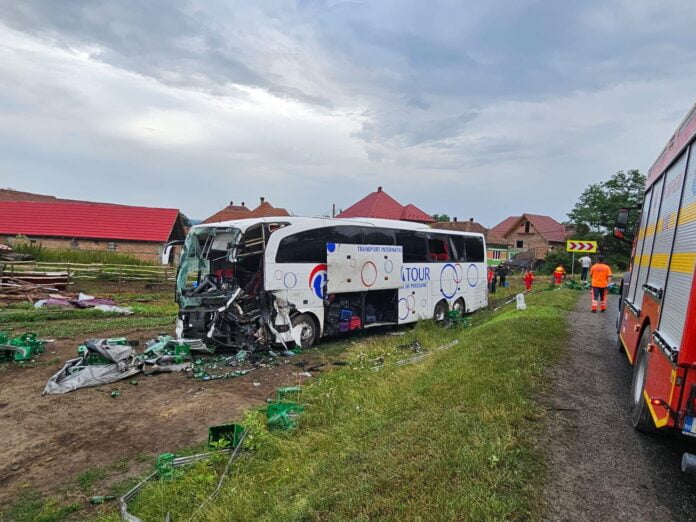 accident autocar sibiu