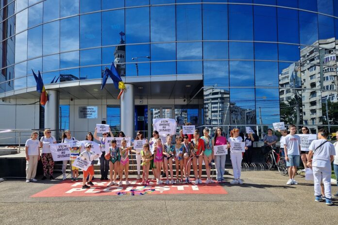 protest gimnastica ritmica csm ploiesti