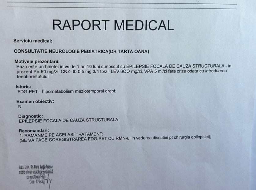 raport medical