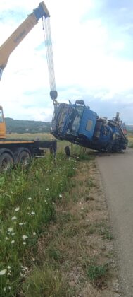 cisterna petrol rasturnata