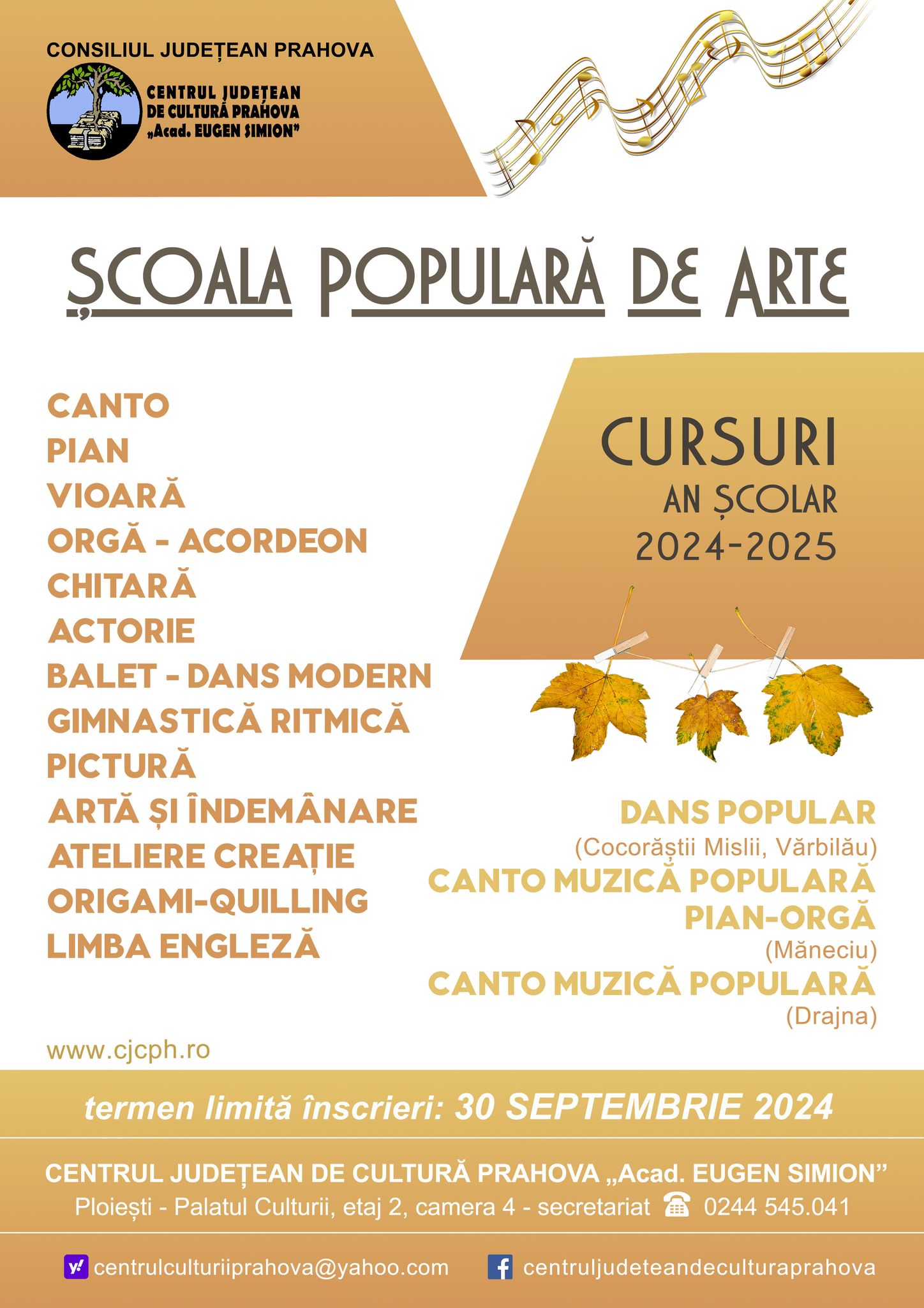 afis scoala populara de arte