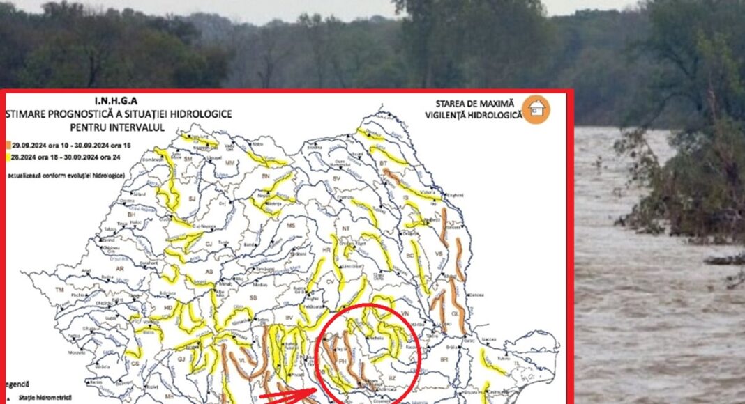 harta INHGA cod portocaliu inundatii