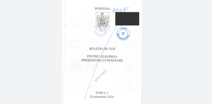 buletin de vot alegeri prezidentiale 2024