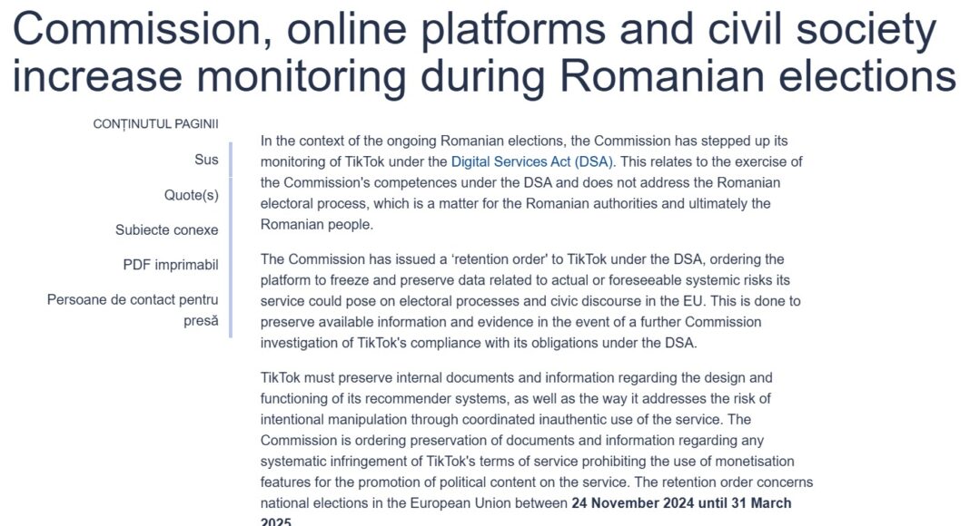 comunicat pe tik tok romania